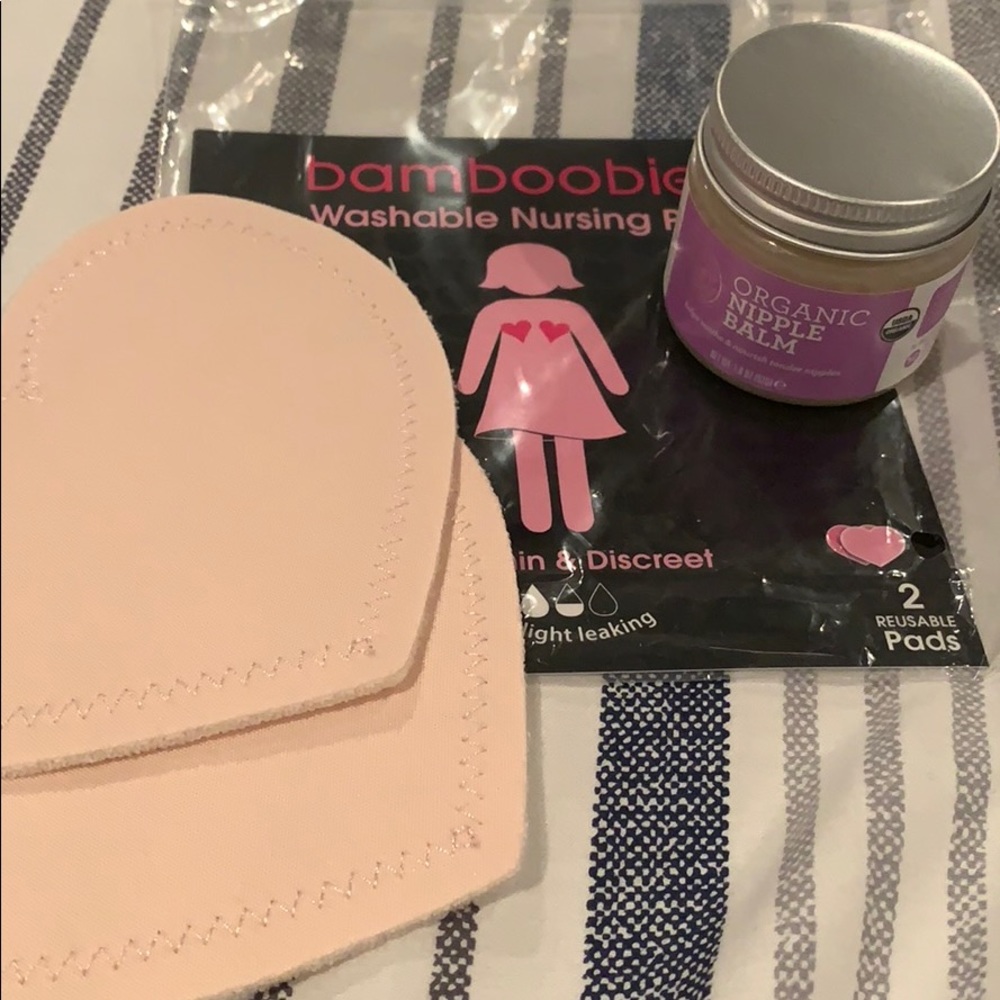 Honest Co Nipple Balm & Bamboobies Nursing Pads